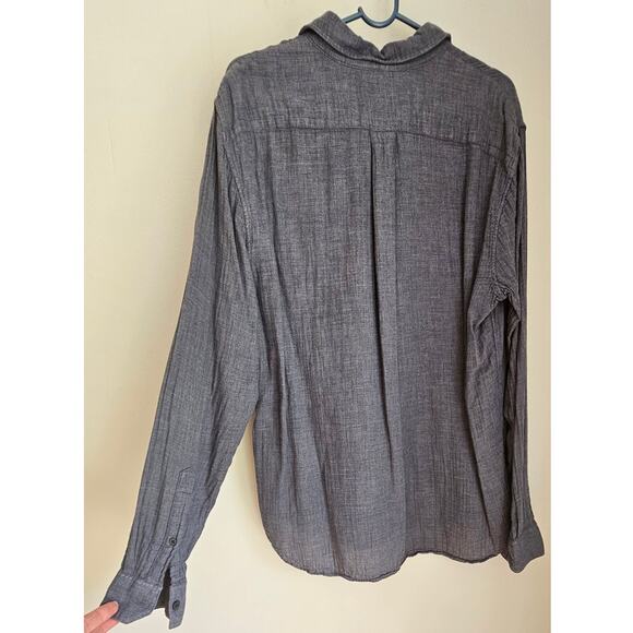 Vince Long Sleeve Blue Button Down Shirt Heather Coastal 100% Cotton Retail $228 - Picture 5 of 13